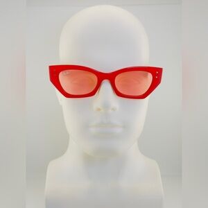 Ray-Ban Zena Sunglasses RB4430 Polished Red Cherry Frame with Pink Lenses Unisex